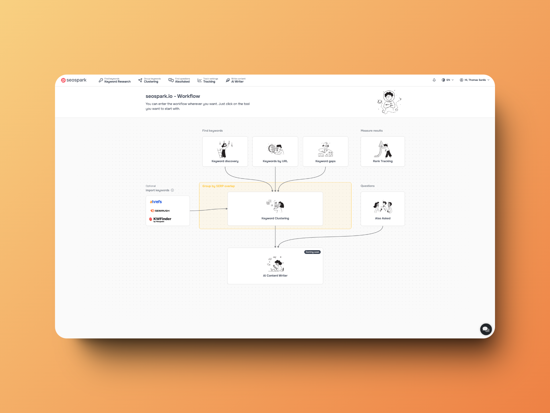 seospark dashboard