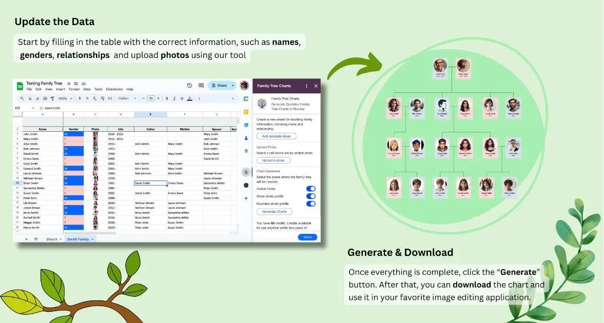 Family Tree Charts Generator product image