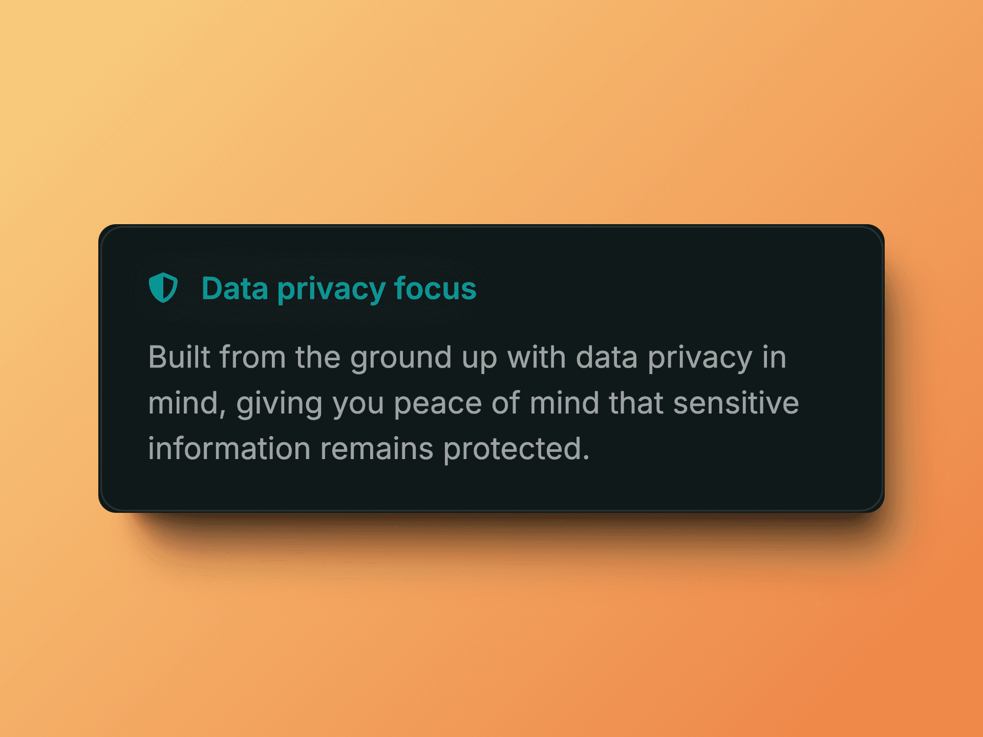 Apitally's privacy card on their landing