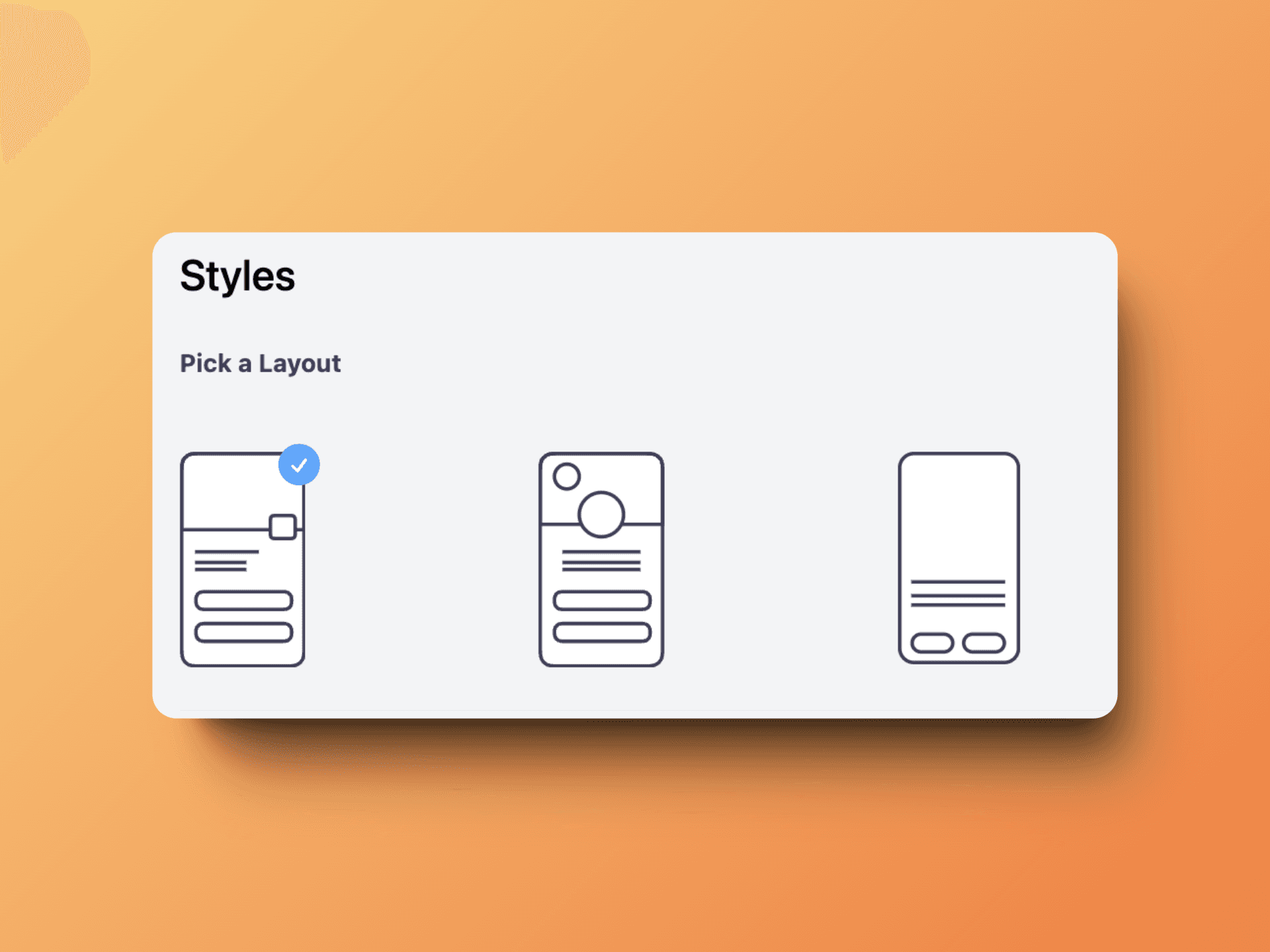 Businesscards.io - Layout options