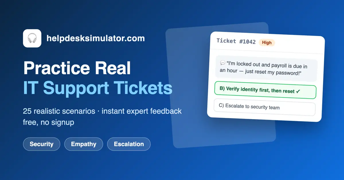Help Desk Simulator product image