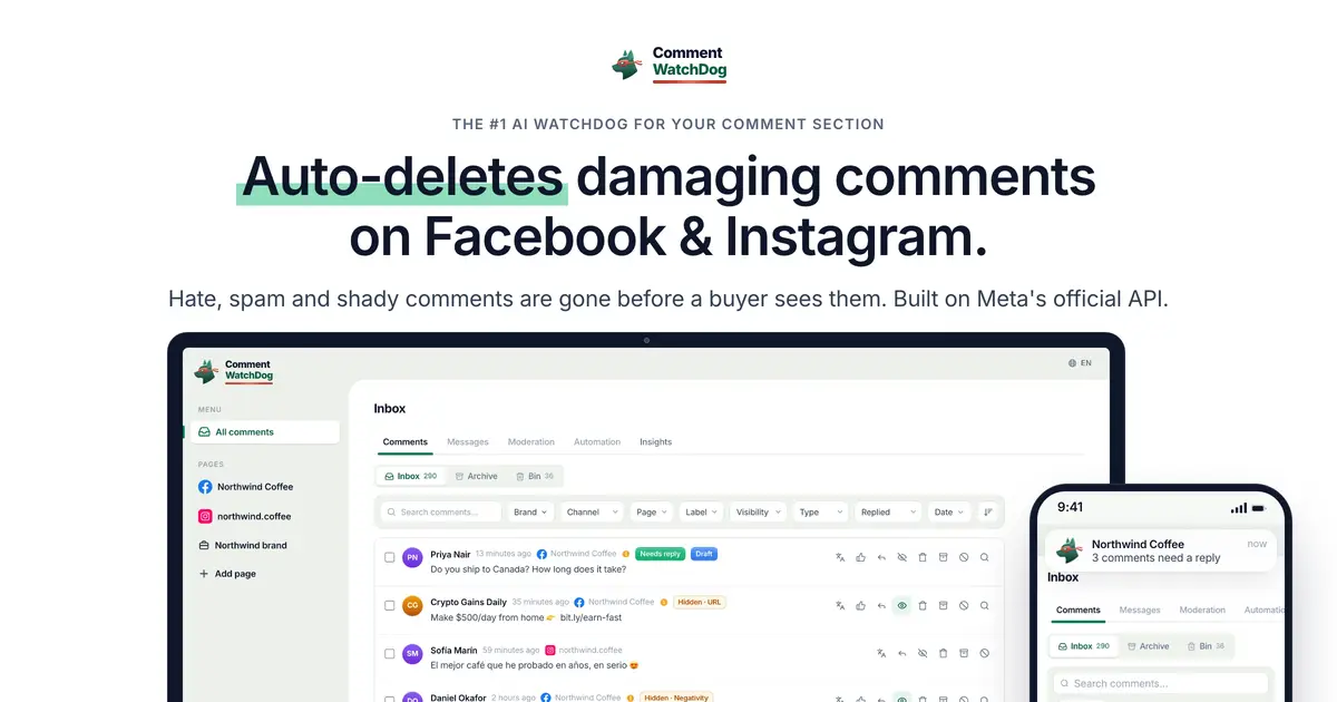 CommentWatchDog product image