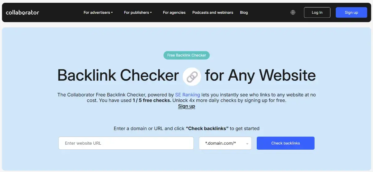 Collaborator Backlink Checker screenshot 2
