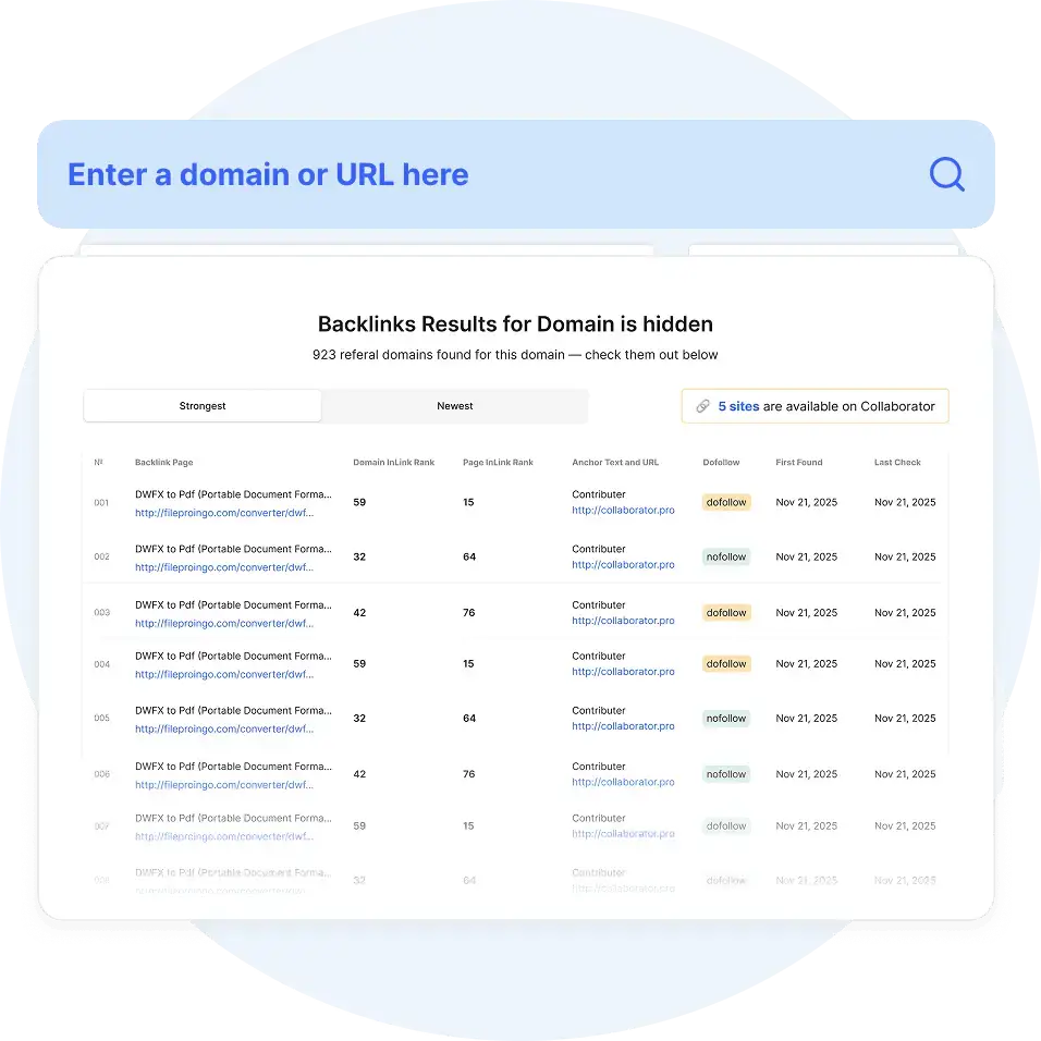 Collaborator Backlink Checker screenshot 3