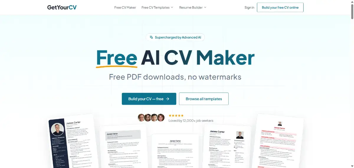 GetYourCV screenshot 1