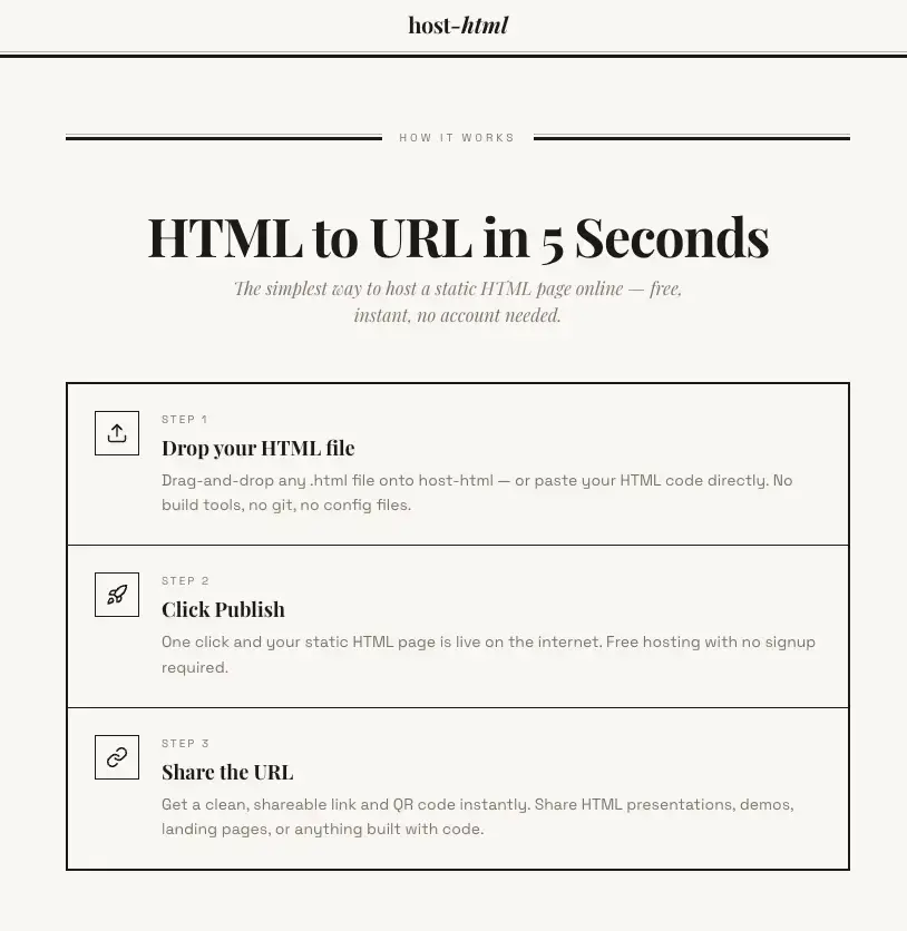 host-html screenshot 2