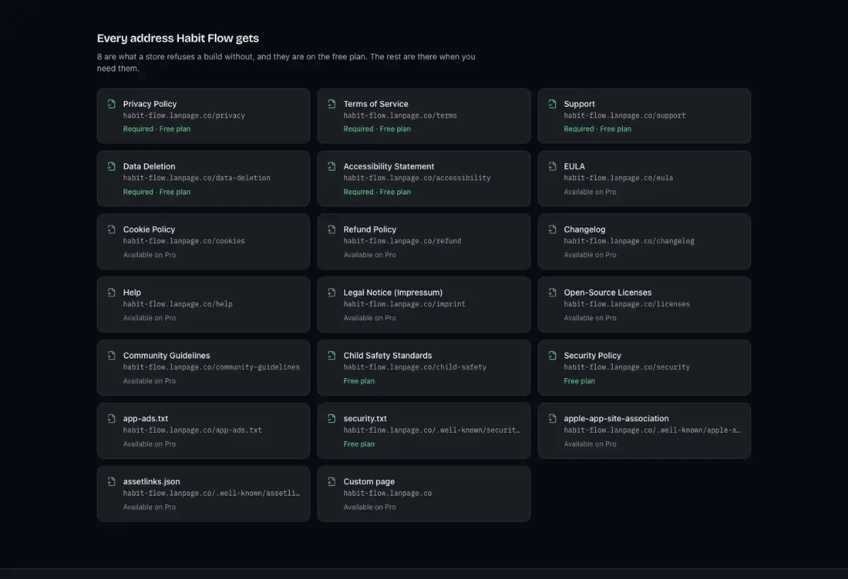 Lanpage screenshot 2