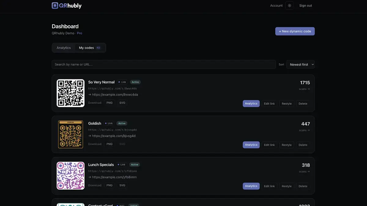 QRhubly screenshot 3