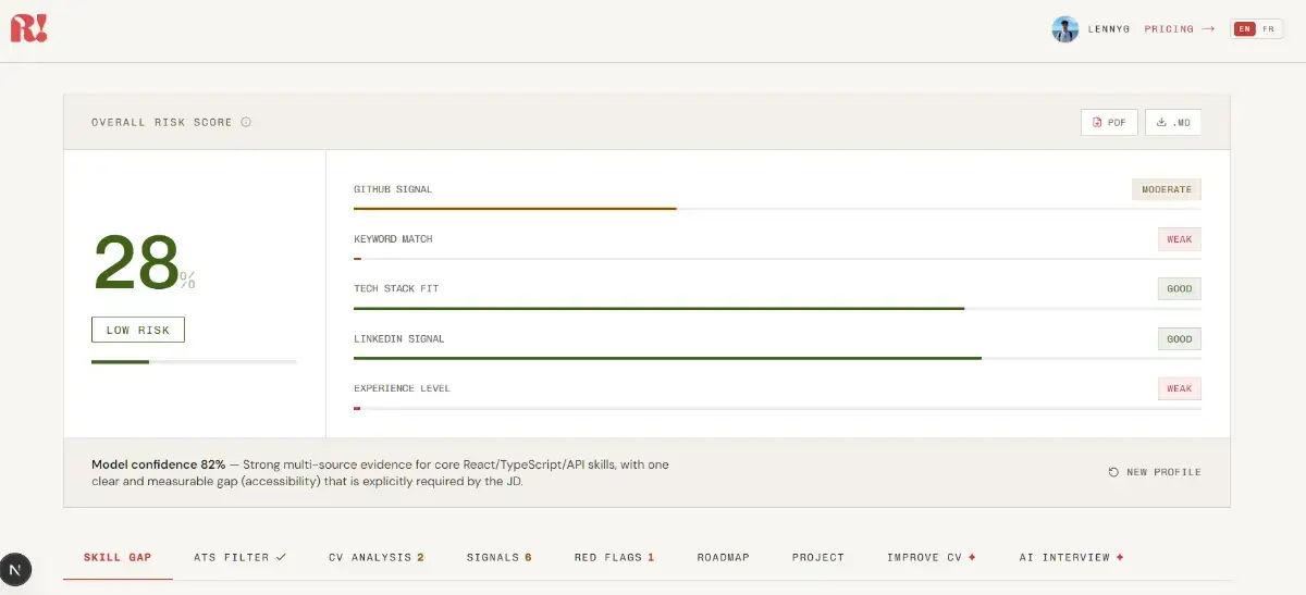 RejectCheck screenshot 3
