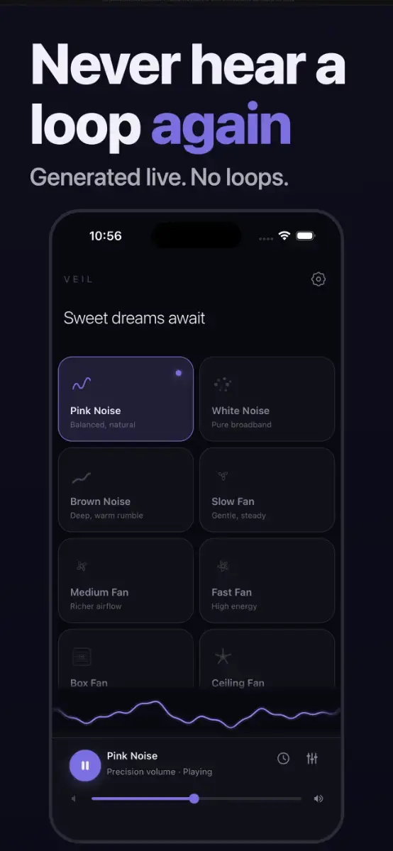 Veil White Noise Sleep Sounds screenshot 1